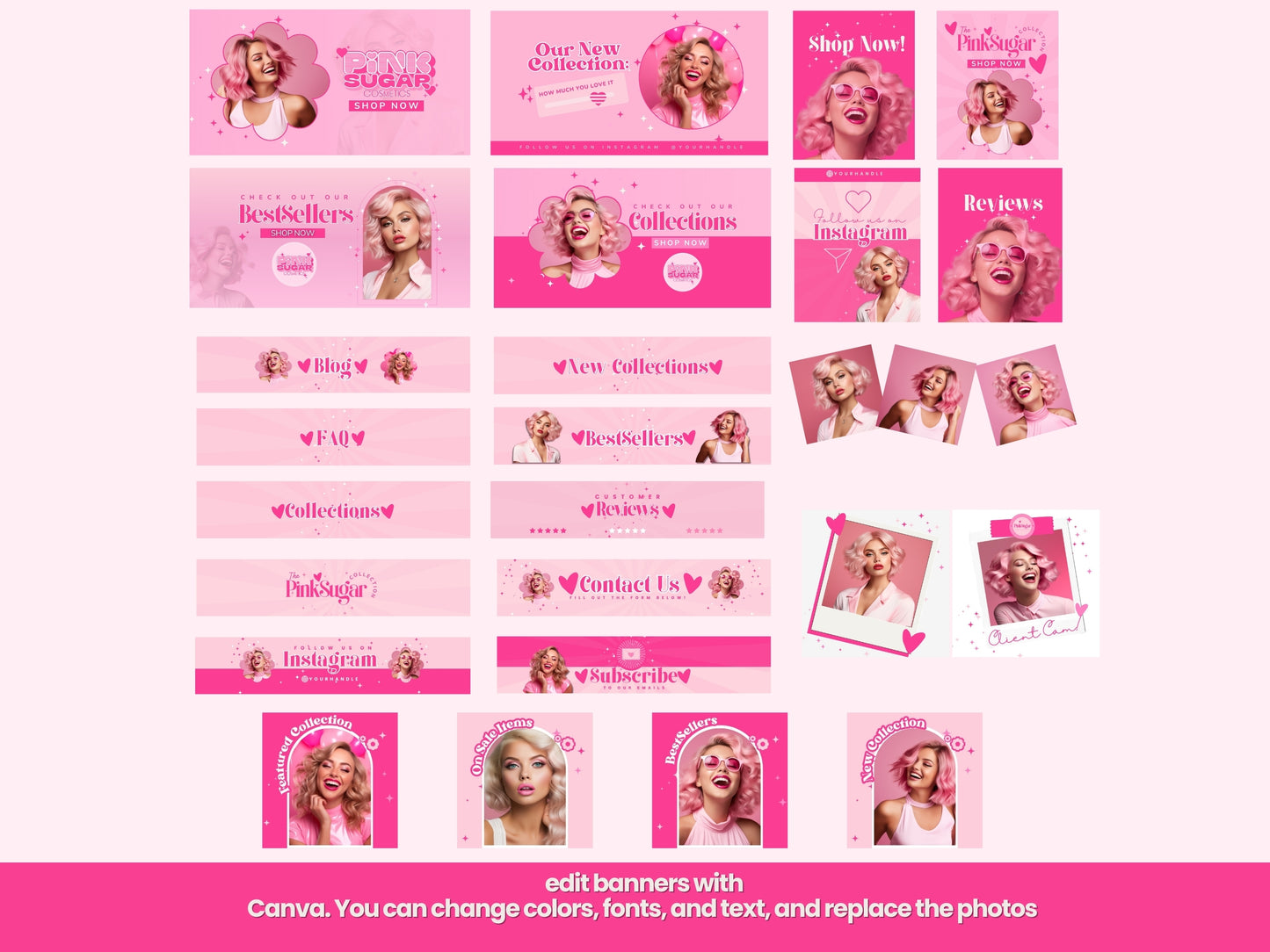 Pink Retro Shopify Theme - Pink Sugar Collection.