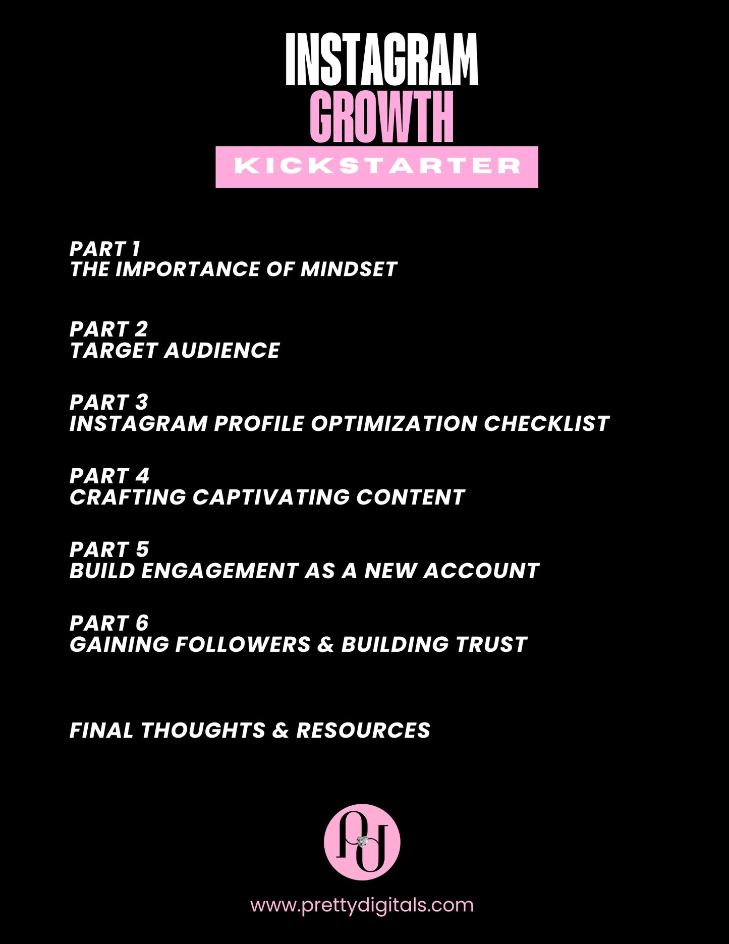 Instagram Growth Kickstarter PLR ebook