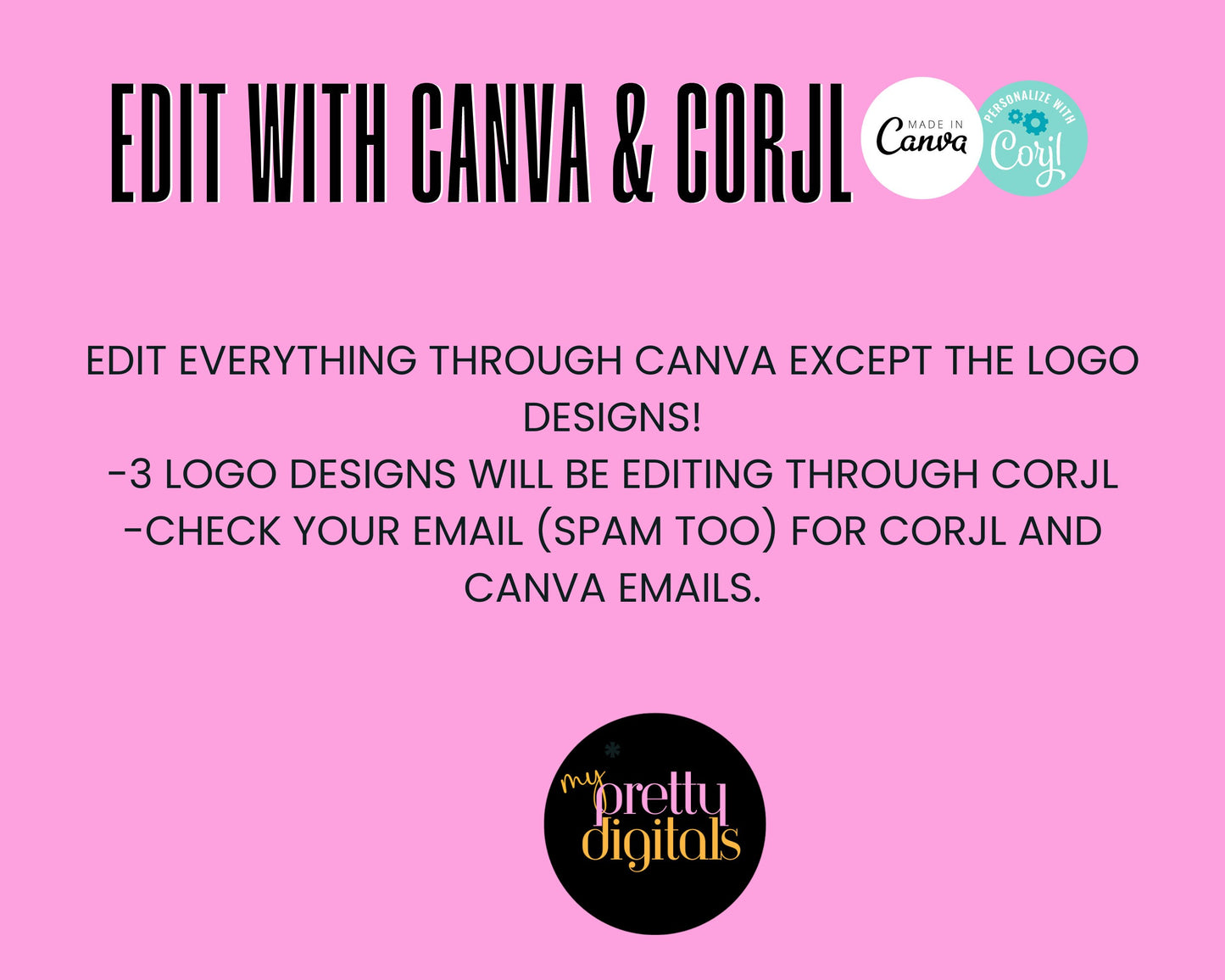 Sugar Crush Retro Branding Set - Editable with Canva