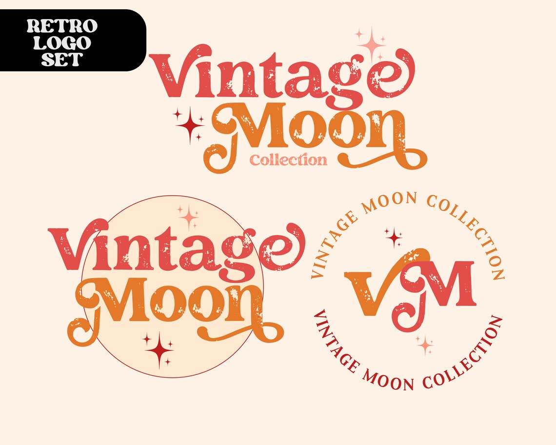 Premade Vintage/Retro Logo Design- I'll edit with your business name