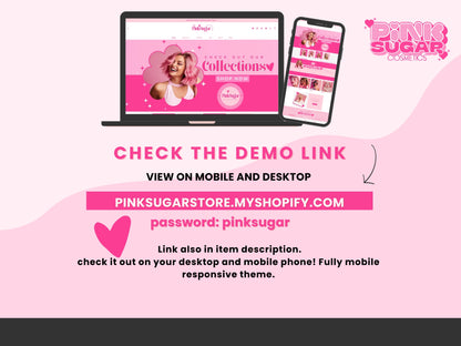 Pink Retro Shopify Theme - Pink Sugar Collection.