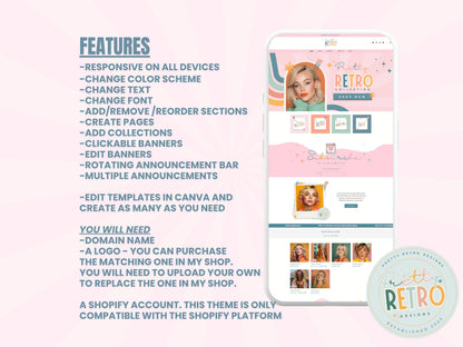 Bright Vintage Retro Shopify Theme