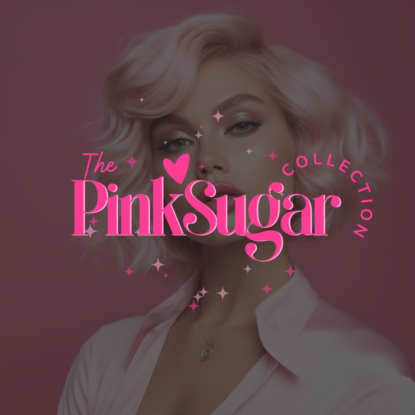 Premade Pink Retro Logo Design- Editable in Canva