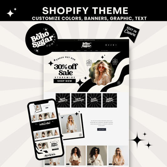 Retro Shopify Theme - Boho Sugar Collection.