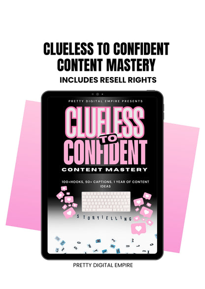 Clueless to Confident Content Mastery PLR ebook