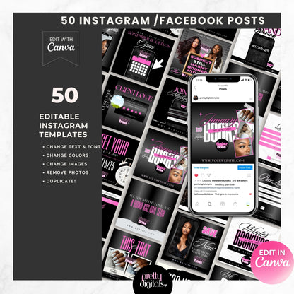 Pink Crown Branding Kit- Editable in Canva