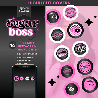 Sugar Boss Branding Kit - Editable with Canva