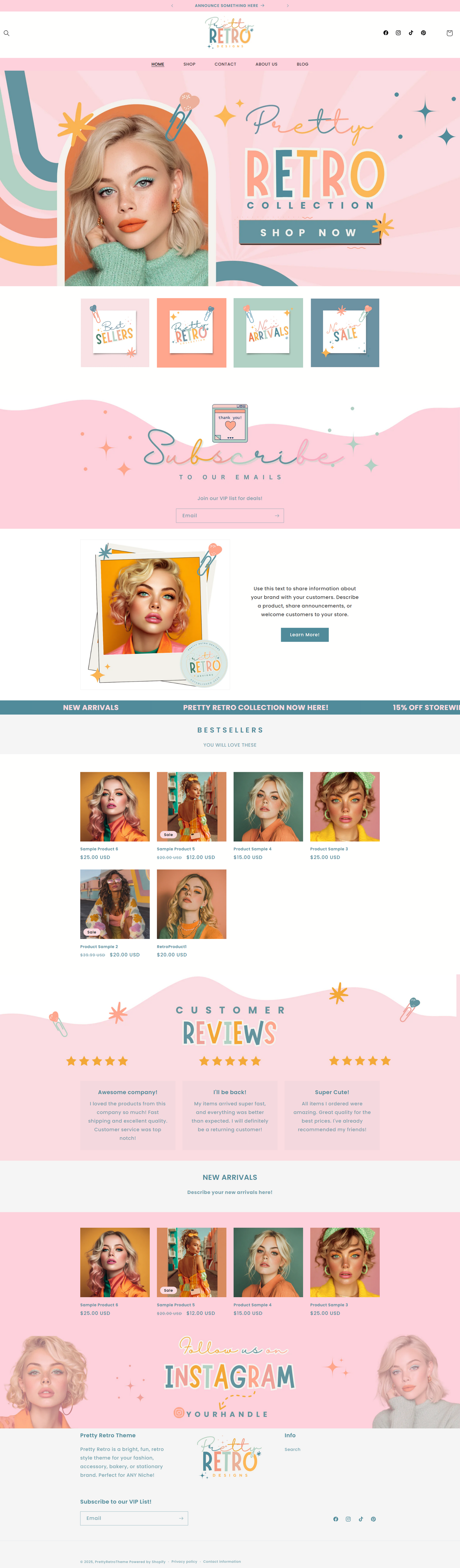 Bright Vintage Retro Shopify Theme
